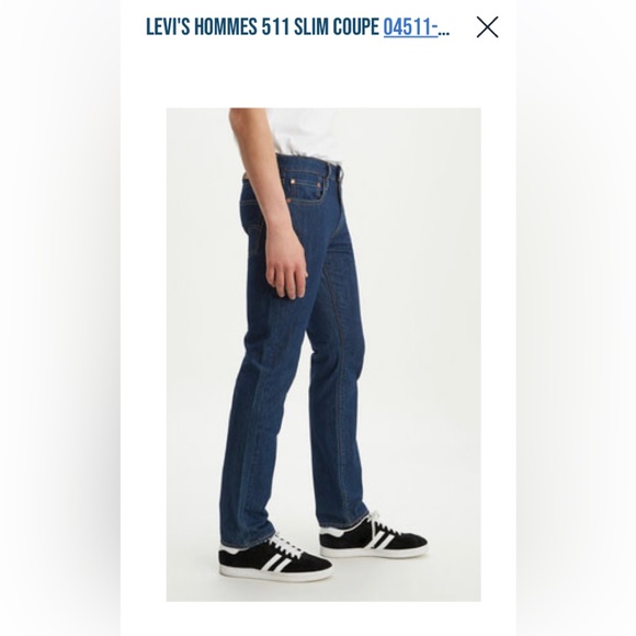 NWOT Levi's Hommes 511 size W34 L34 - Picture 3 of 7
